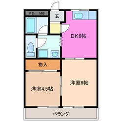 川越富洲原駅 徒歩8分 4階の物件間取画像